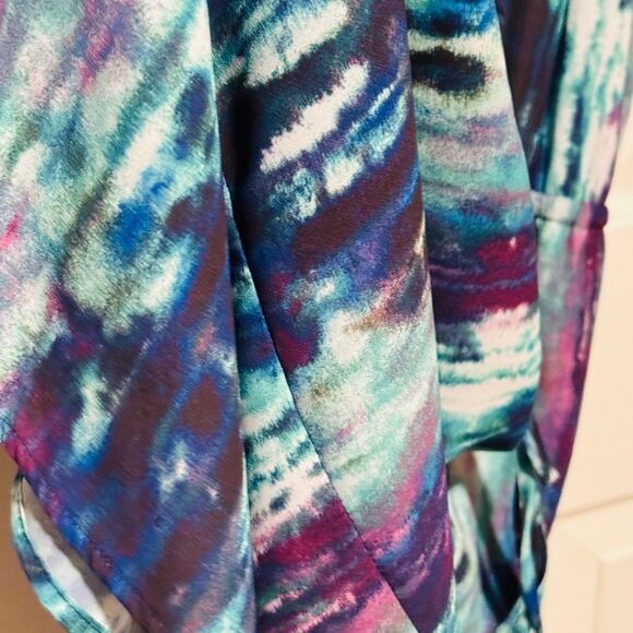 Mossimo Supply Co. Blue and Purple Tie-Dye Midi Dress - Picture 4 of 12